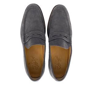 Sperry Men's Gold Cup Grey Suede Leather Loafers Size 10.5